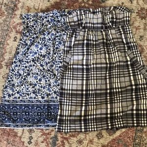 Aerie & American Eagle strapless dresses.